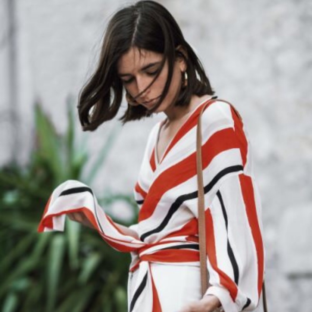 Zara wrap blouse